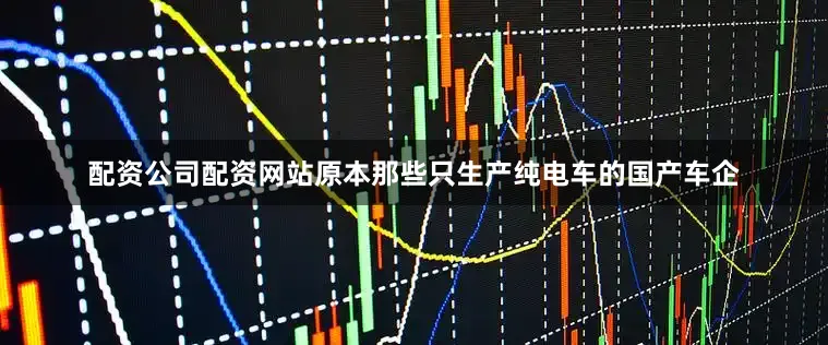 配资公司配资网站原本那些只生产纯电车的国产车企