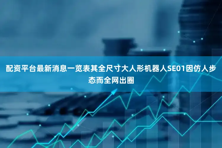 配资平台最新消息一览表其全尺寸大人形机器人SE01因仿人步态而全网出圈