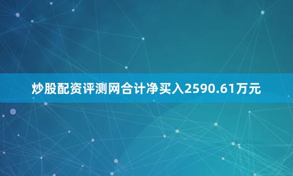炒股配资评测网合计净买入2590.61万元